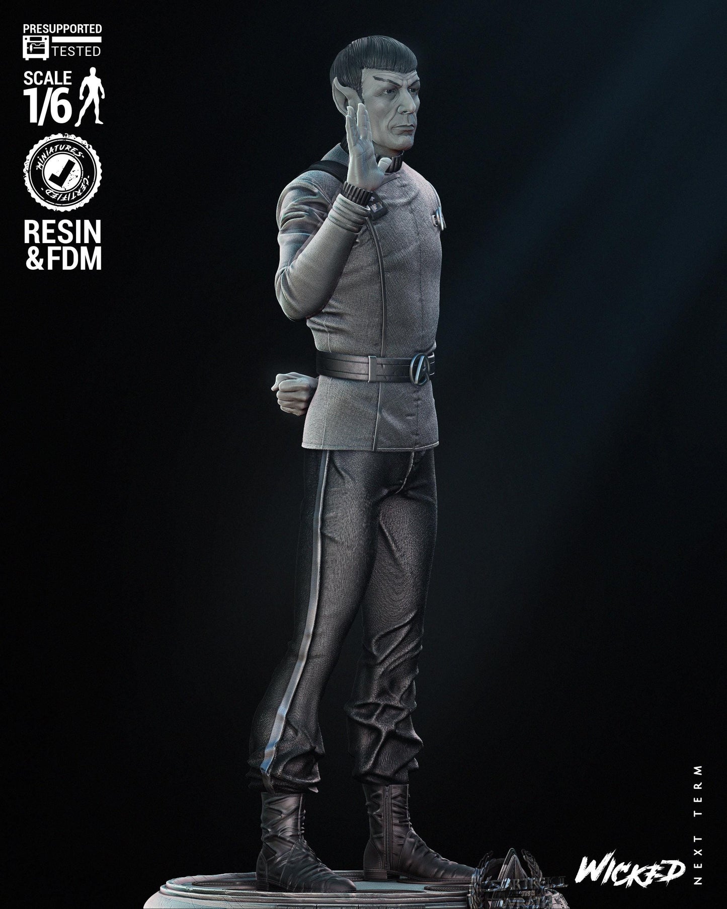Spock Sculpture - UNPAINTED FAN ART - Wicked 3D Models