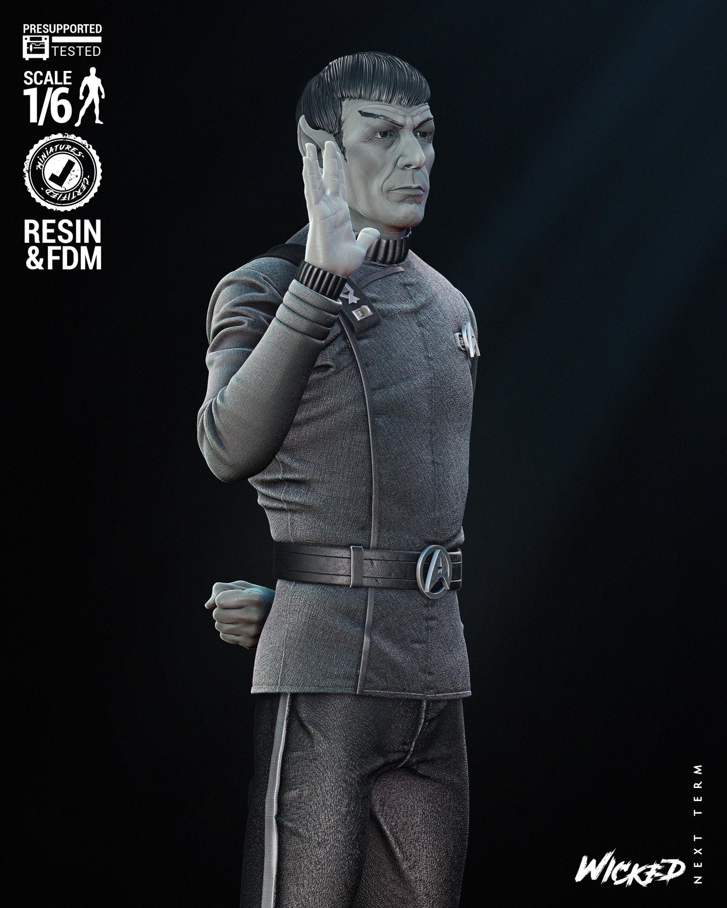 Spock Sculpture - UNPAINTED FAN ART - Wicked 3D Models