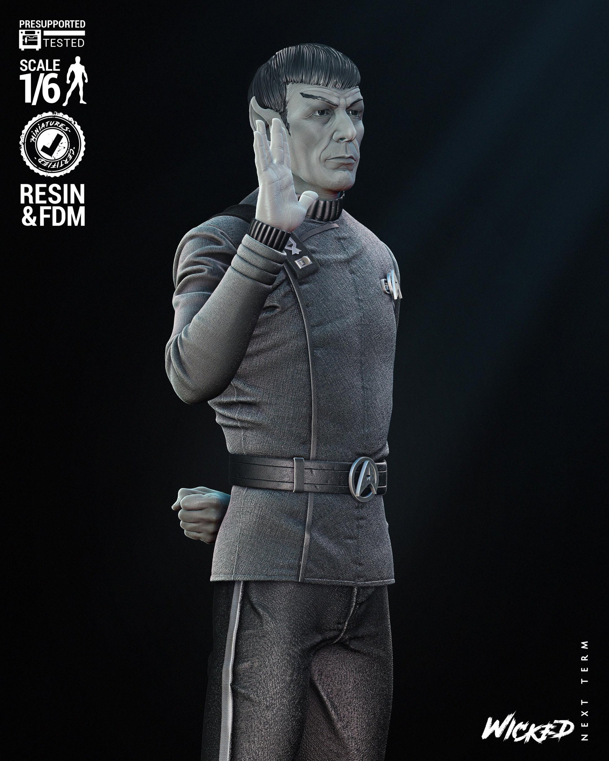 Spock Sculpture - UNPAINTED FAN ART - Wicked 3D Models