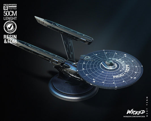 U.S.S Enterprise NCC-1701 - UNPAINTED Fan Art - Wicked 3D Models