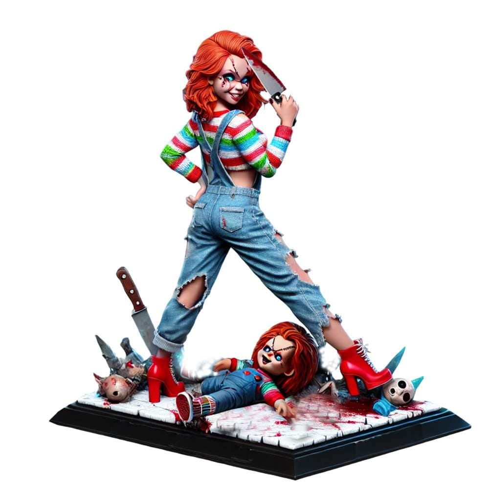 Chucky Pin-Up Girl - UNPAINTED FAN ART - Cosmondo