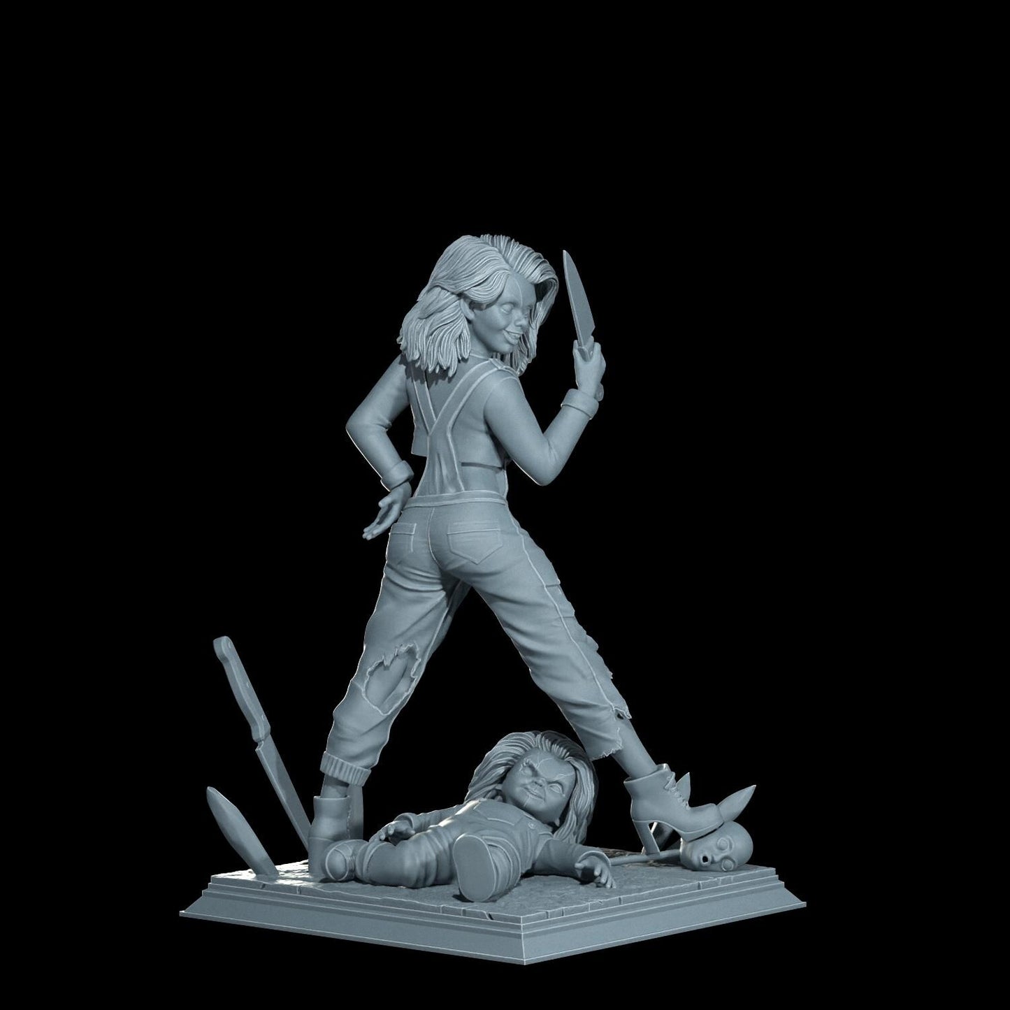 Chucky Pin-Up Girl - UNPAINTED FAN ART - Cosmondo