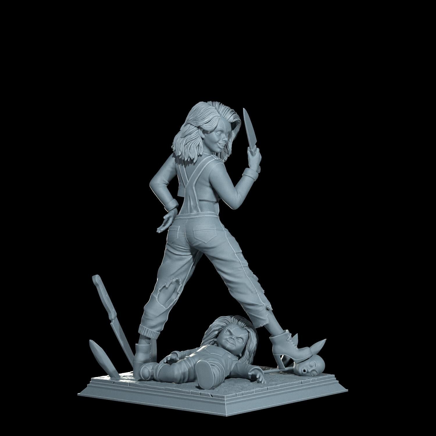 Chucky Pin-Up Girl - UNPAINTED FAN ART - Cosmondo