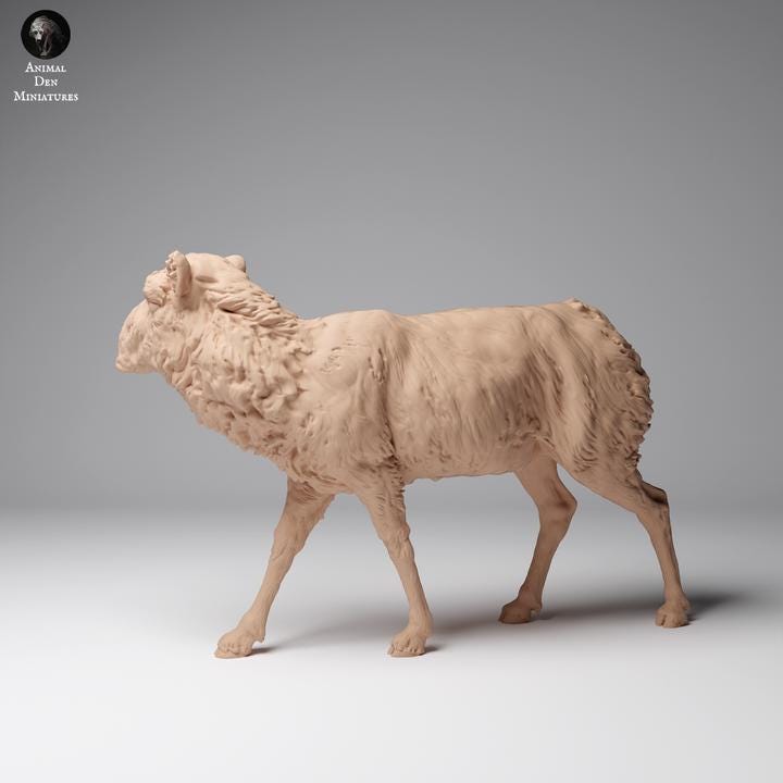 Mongolian Saiga Female - UNPAINTED - Animal Den Miniatures