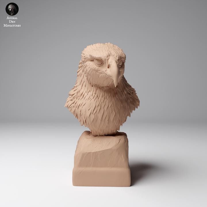 Golden Eagle Bust - UNPAINTED - Animal Den Miniatures