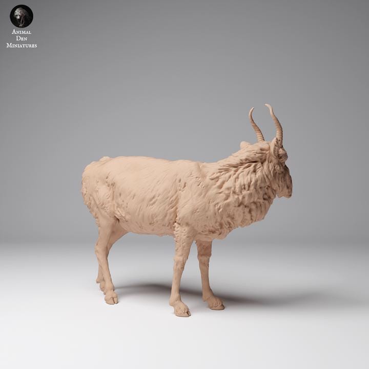 Mongolian Saiga Male - UNPAINTED - Animal Den Miniatures