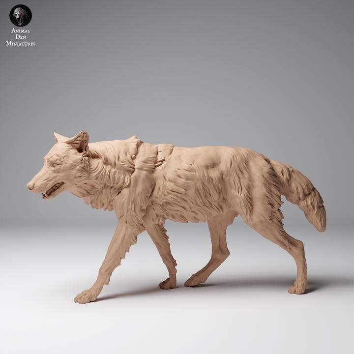 Mongolian Wolf - UNPAINTED - Animal Den Miniatures