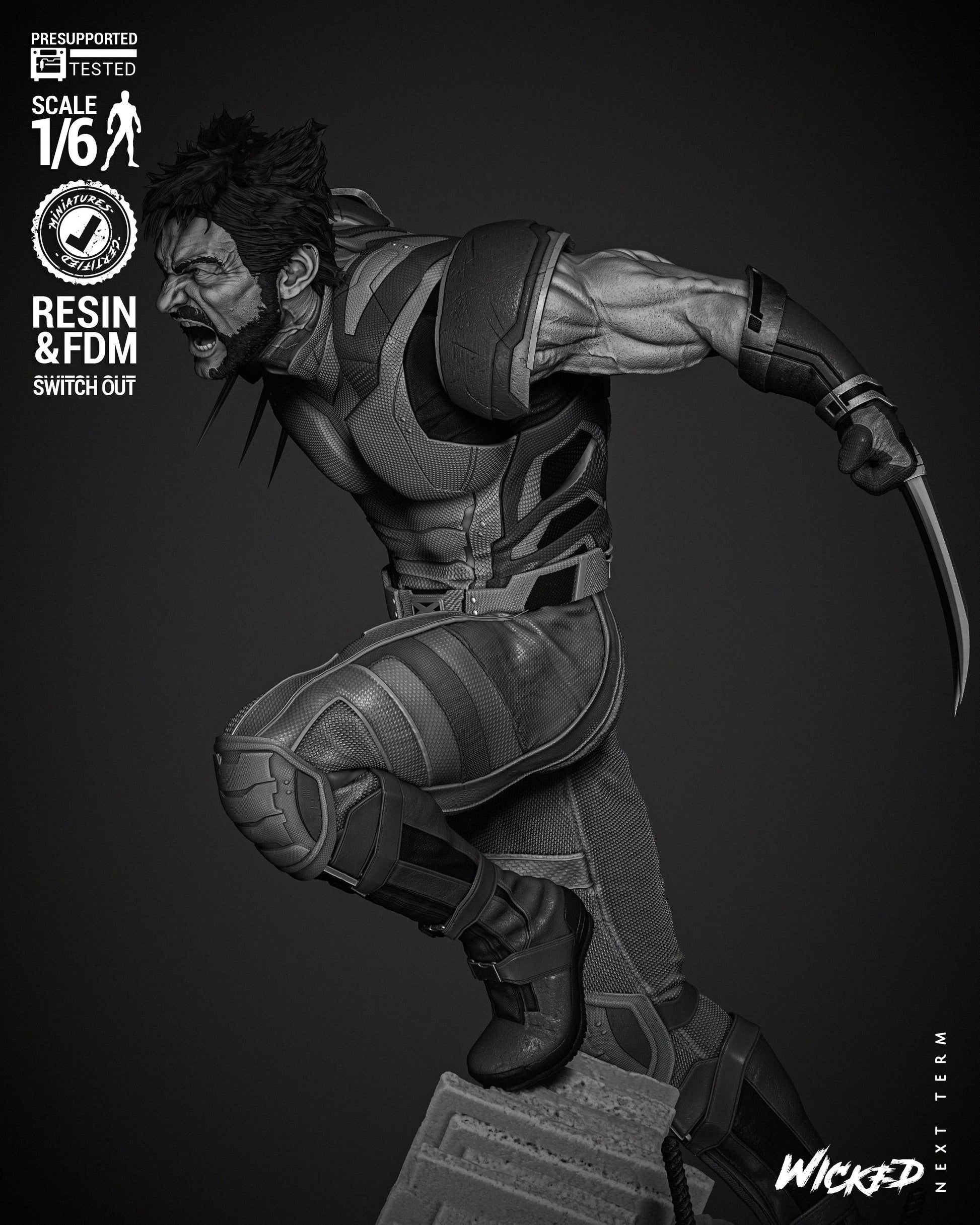 Marvel Wolverine 2024 Sculpture - UNPAINTED FAN ART - Wicked 3D Models