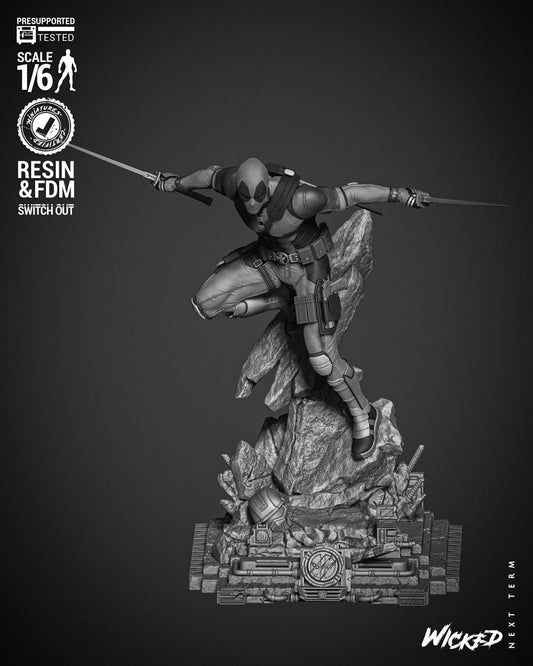 Deadpool 2024 Sculpture - UNPAINTED FAN ART - Wicked 3D Models