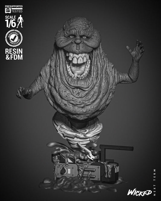 Slimer Sculpture - UNPAINTED FAN ART - Wicked 3D Models