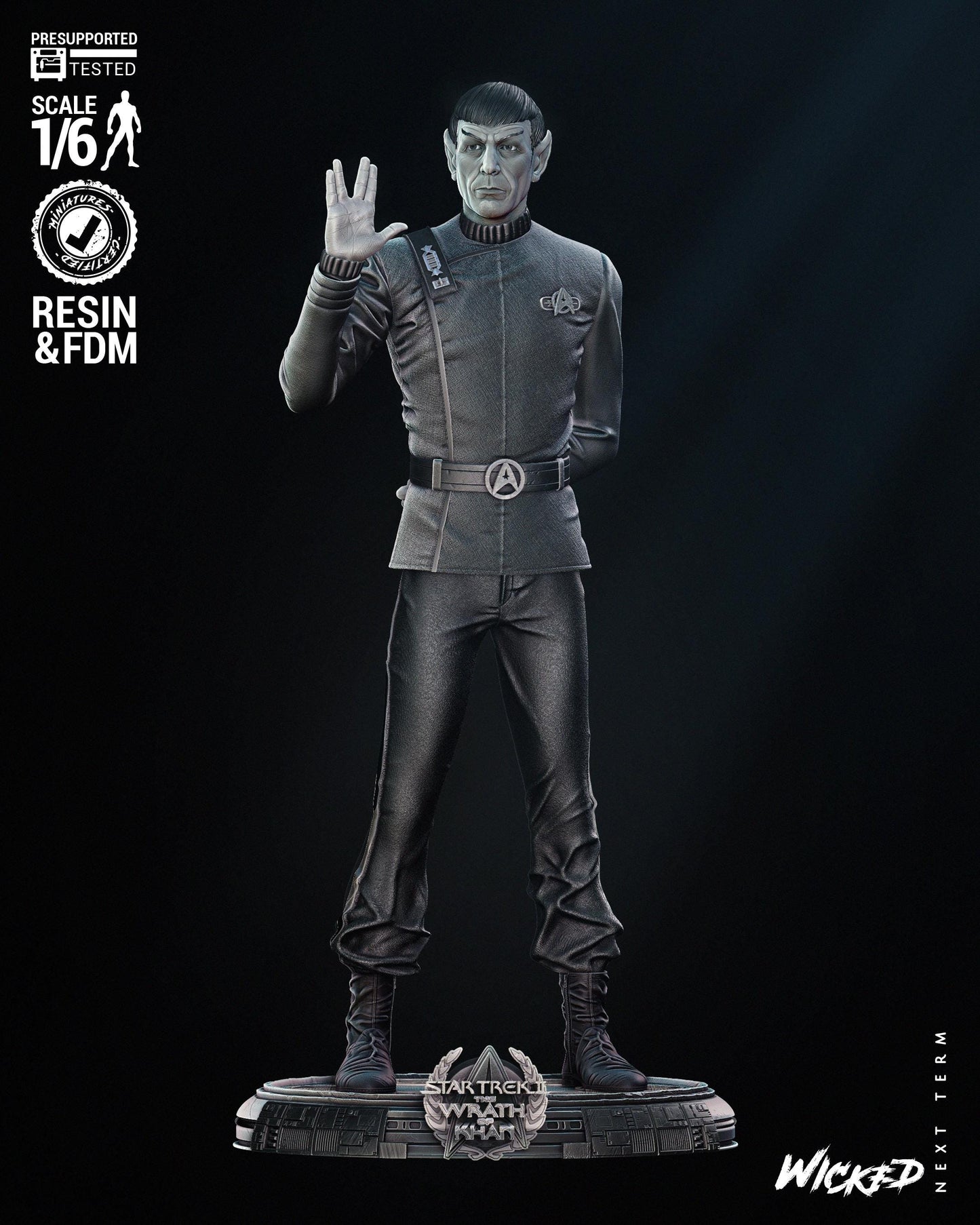 Spock Sculpture - UNPAINTED FAN ART - Wicked 3D Models