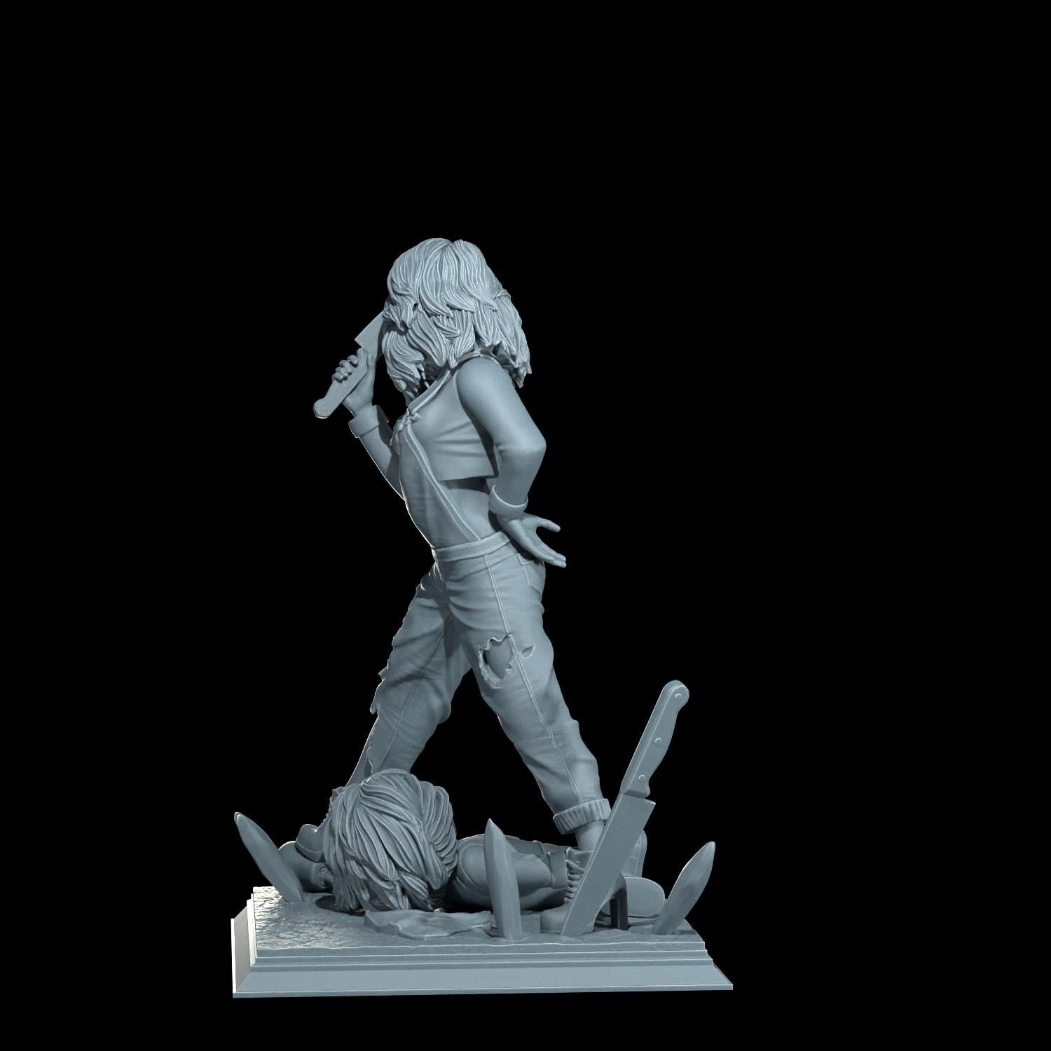 Chucky Pin-Up Girl - UNPAINTED FAN ART - Cosmondo