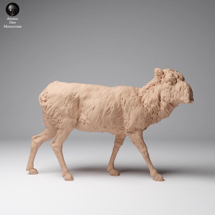 Mongolian Saiga Female - UNPAINTED - Animal Den Miniatures