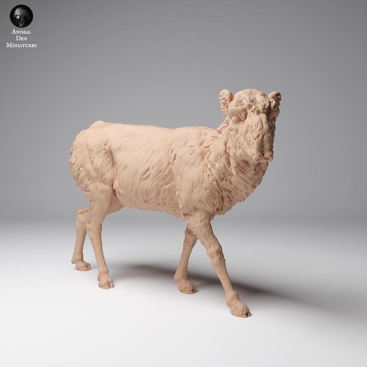 Mongolian Saiga Female - UNPAINTED - Animal Den Miniatures