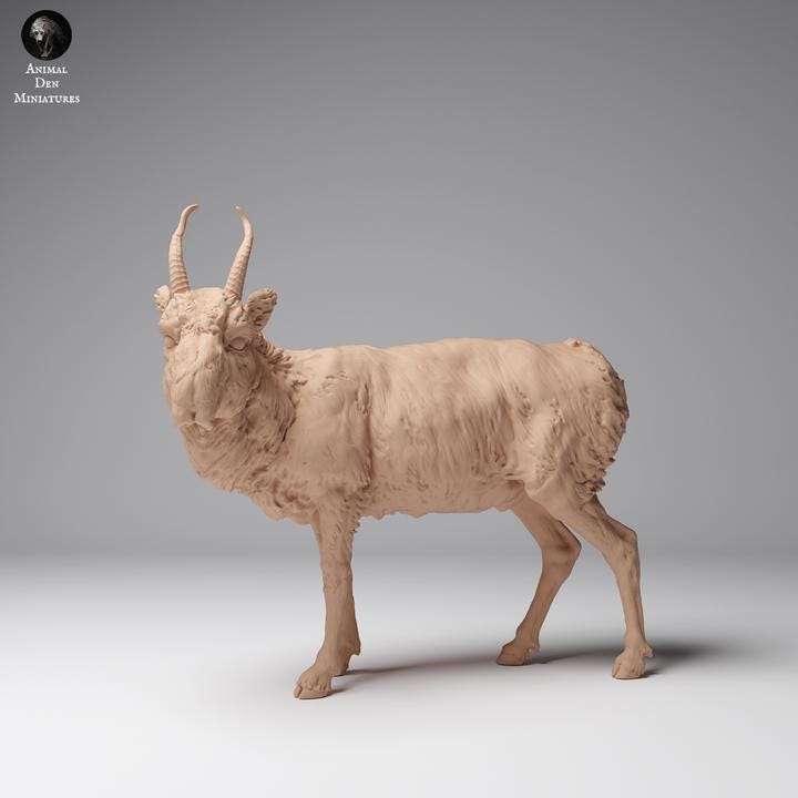 Mongolian Saiga Male - UNPAINTED - Animal Den Miniatures