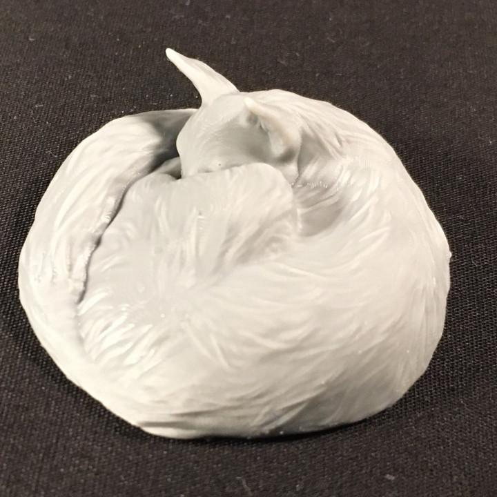 Sleeping cat - UNPAINTED - Animals & Creatures Minis