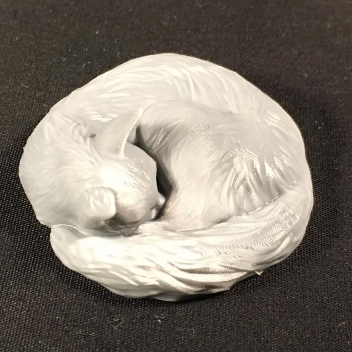 Sleeping cat - UNPAINTED - Animals & Creatures Minis