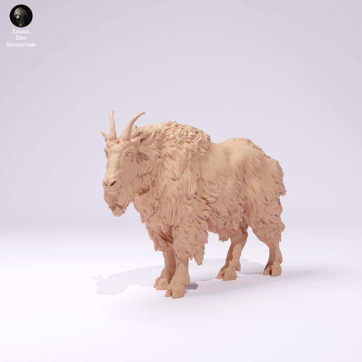 Rocky Mountain Goat Male - UNPAINTED - Animal Den Miniatures