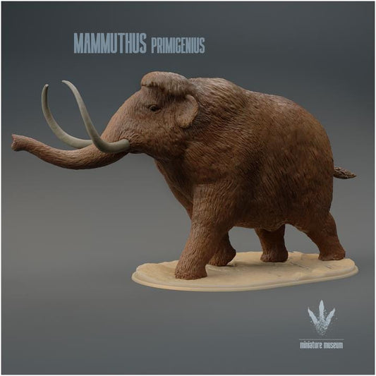 Mammuthus primigenius : Walking - UNPAINTED - Miniature Museum