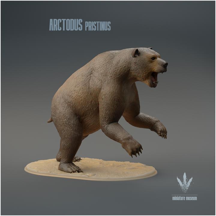 Arctodus pristinus : Standing - UNPAINTED - Miniature Museum
