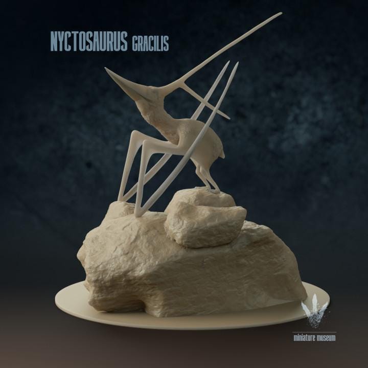 Nyctosaurus gracilis : The Night Lizard - UNPAINTED - Miniature Museum