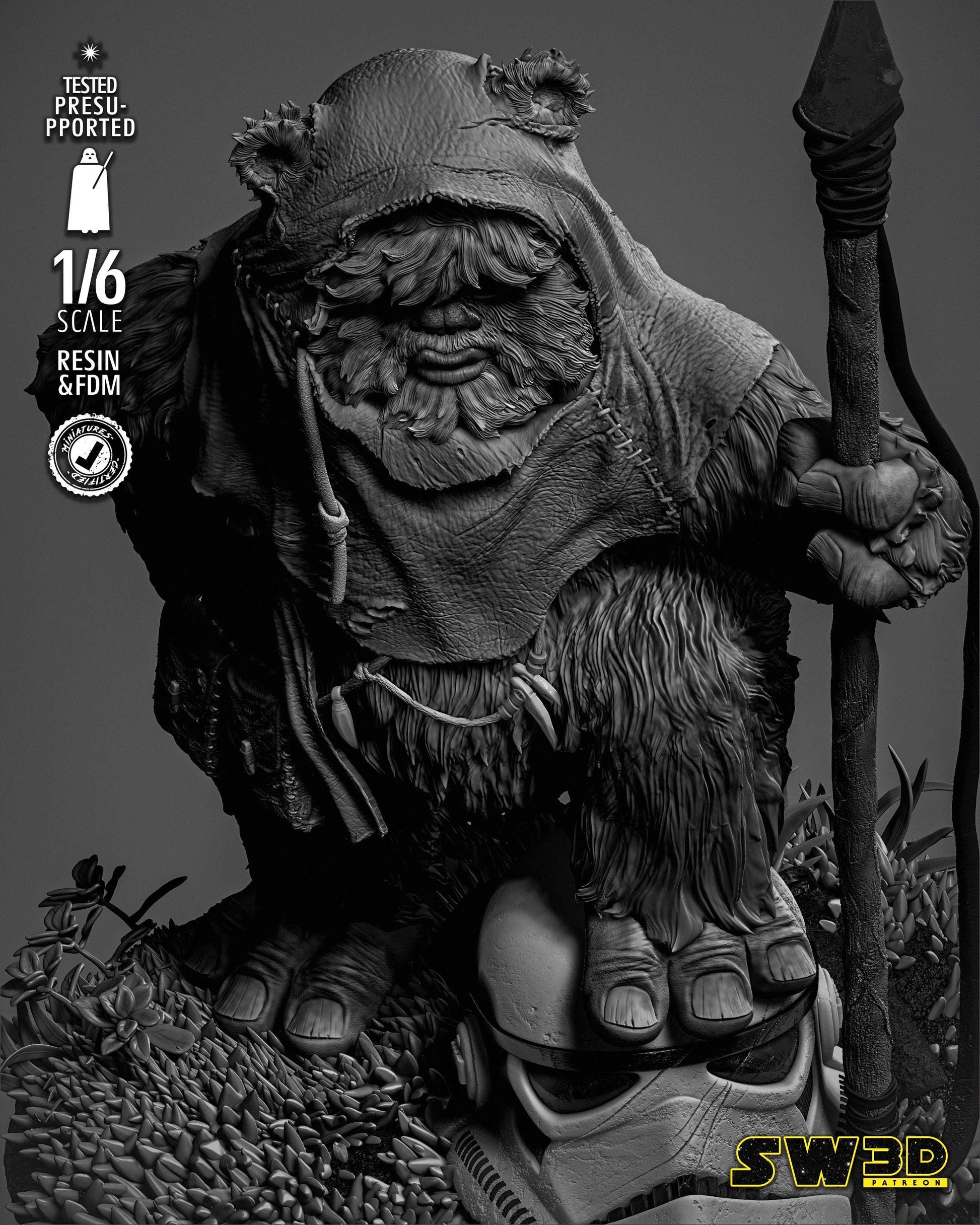 Ewok 1 - UNPAINTED - Star Wars 3D Models