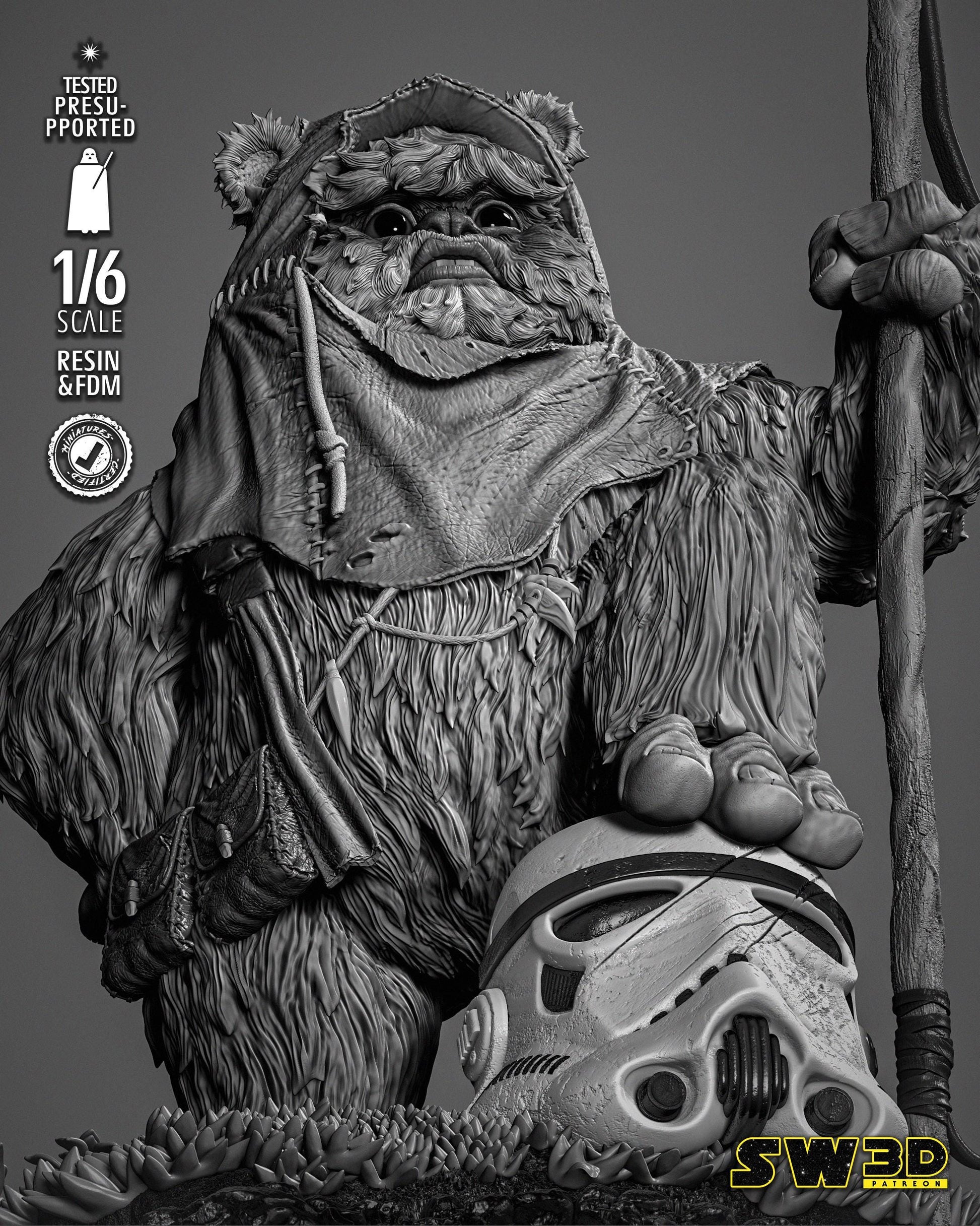 Ewok 1 - UNPAINTED - Star Wars 3D Models