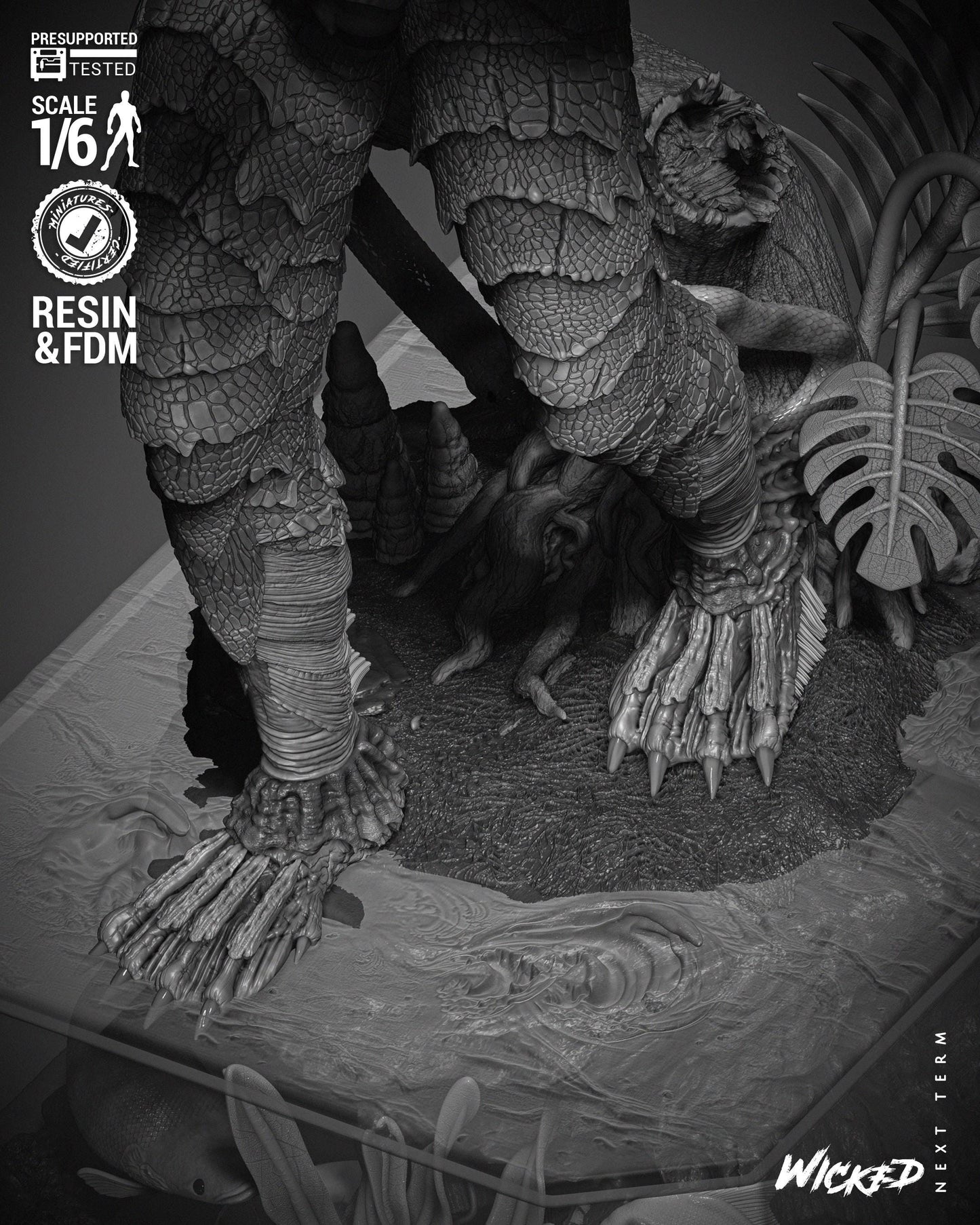 Creature from the Black Lagoon - UNPAINTED 3D figure FAN ART - Wicked 3D Models