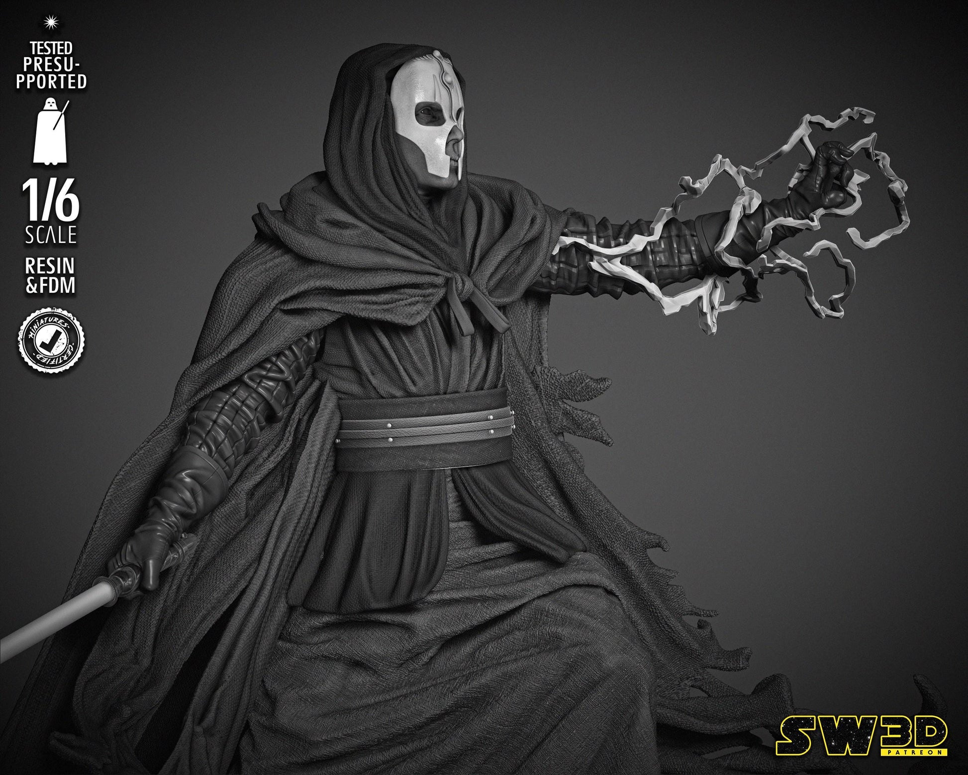 Darth Nihulus Sculpture - UNPAINTED FAN ART - Star Wars 3D Models