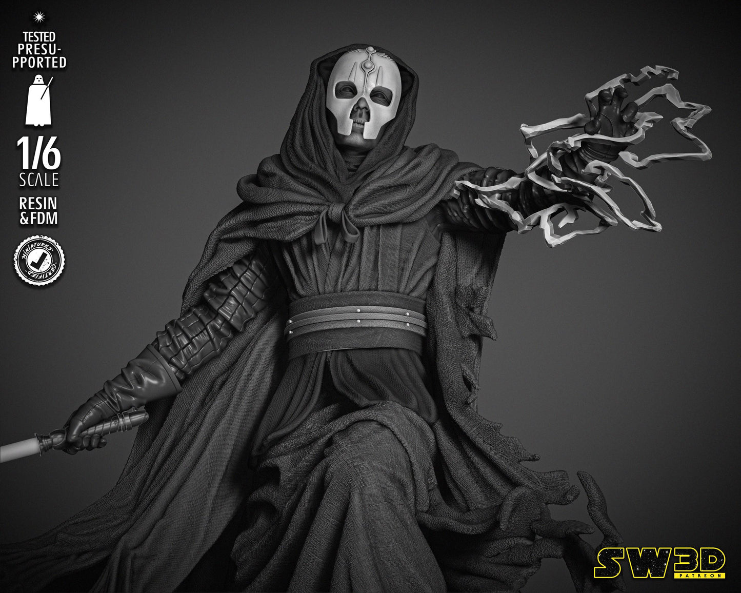 Darth Nihulus Sculpture - UNPAINTED FAN ART - Star Wars 3D Models