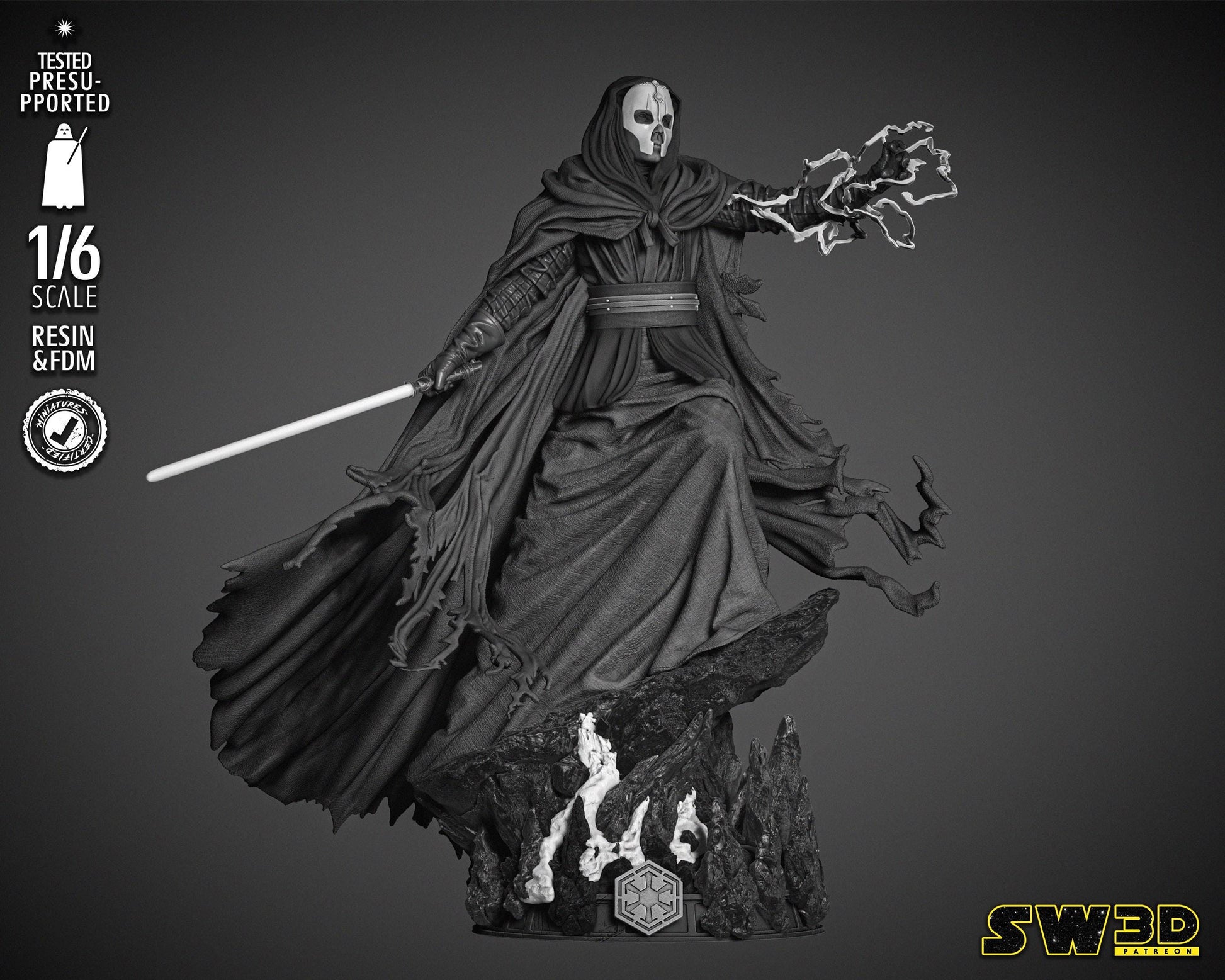Darth Nihulus Sculpture - UNPAINTED FAN ART - Star Wars 3D Models
