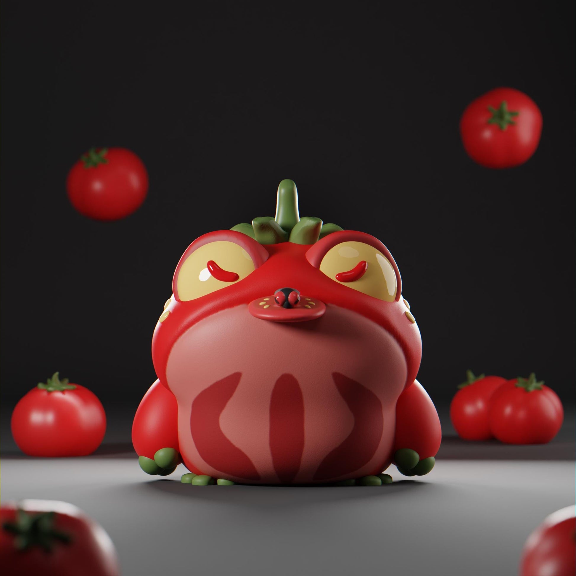 Tomatoad - UNPAINTED - Grumpii Art Toy
