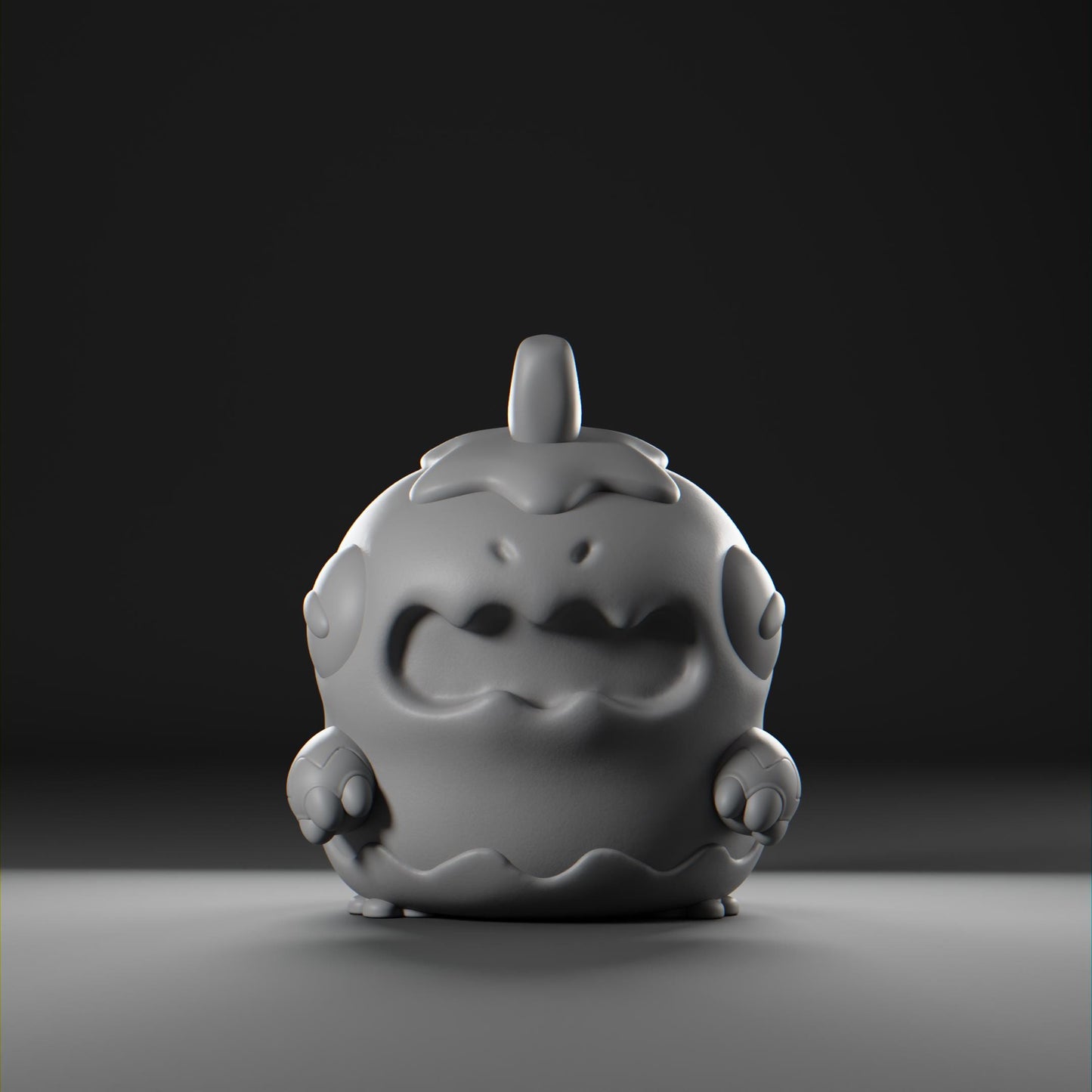 Brinjalsaur - UNPAINTED - Grumpii Art Toy