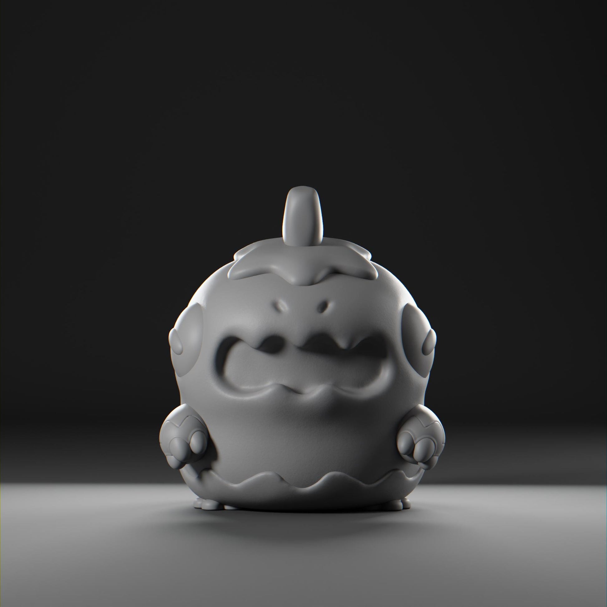 Brinjalsaur - UNPAINTED - Grumpii Art Toy
