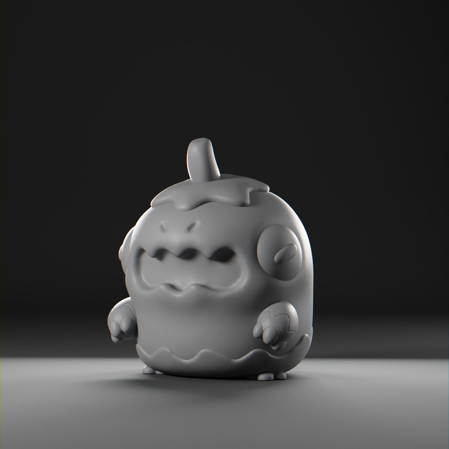 Brinjalsaur - UNPAINTED - Grumpii Art Toy