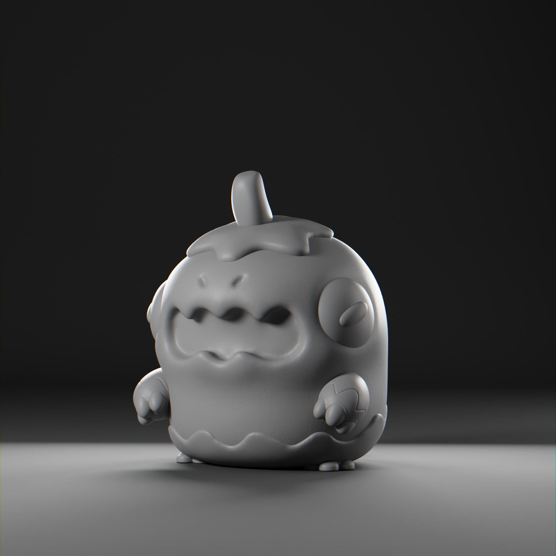 Brinjalsaur - UNPAINTED - Grumpii Art Toy