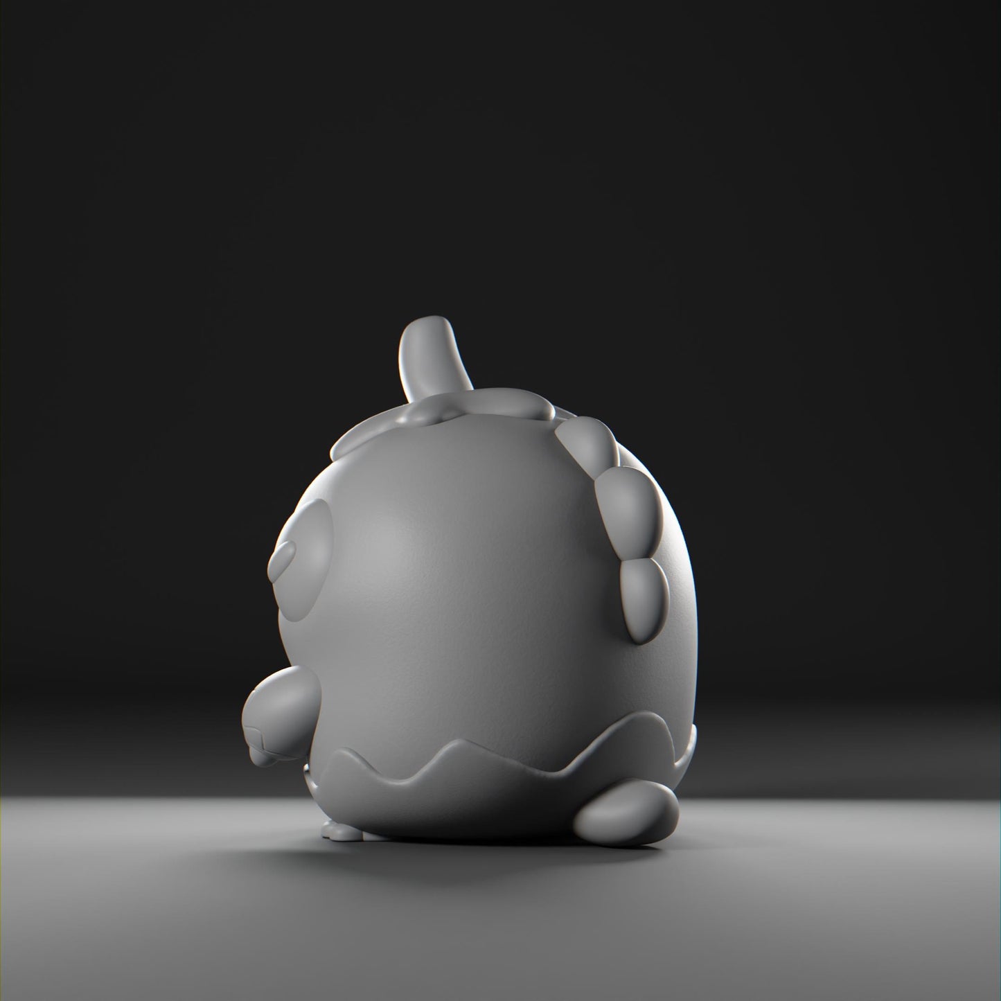 Brinjalsaur - UNPAINTED - Grumpii Art Toy