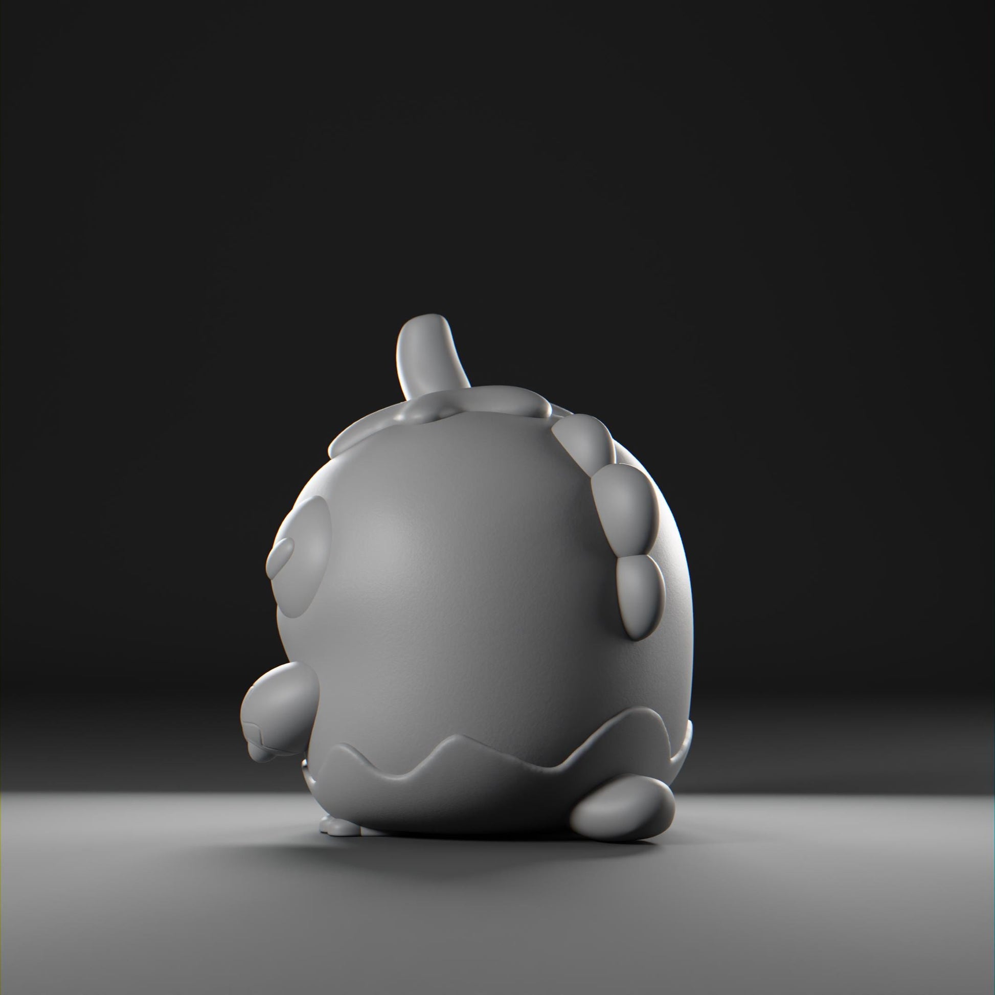 Brinjalsaur - UNPAINTED - Grumpii Art Toy