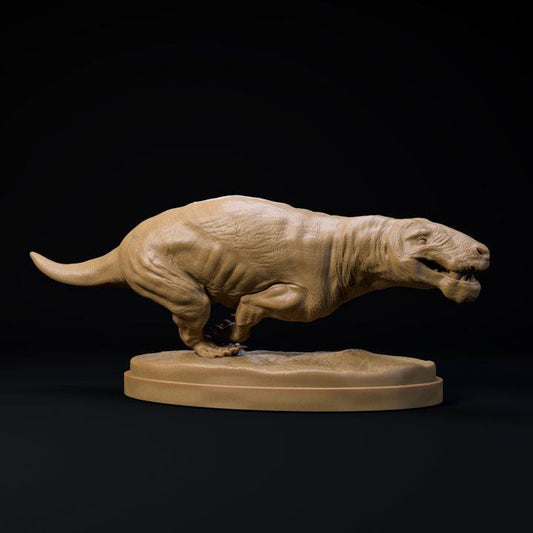 Inostrancevia Latifrons chasing - UNPAINTED - Dino and Dog Miniatures