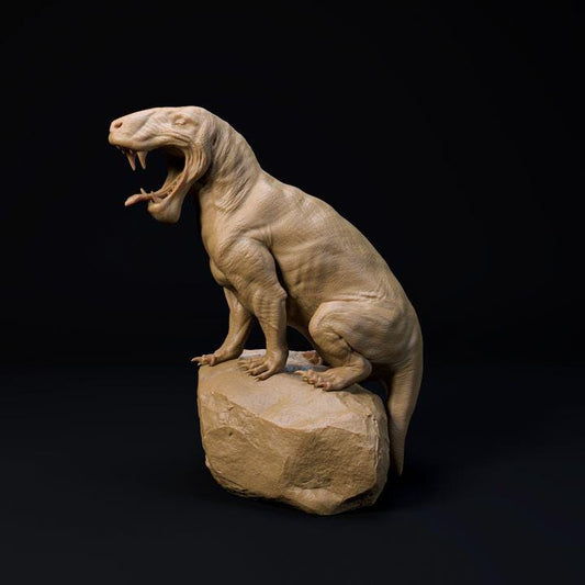 Inostrancevia Latifrons yawning - UNPAINTED - Dino and Dog Miniatures