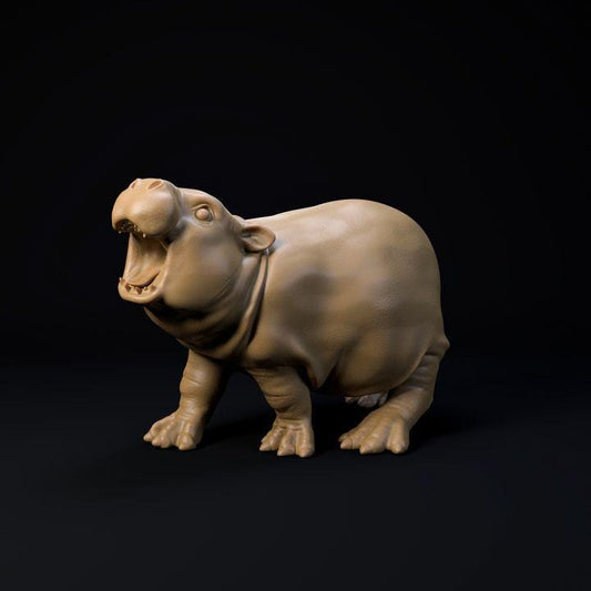 Baby pigmy hippo -UNPAINTED - Dino and Dog Miniatures