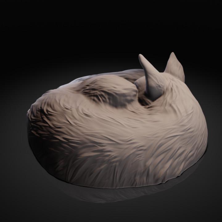 Sleeping cat - UNPAINTED - Animals & Creatures Minis