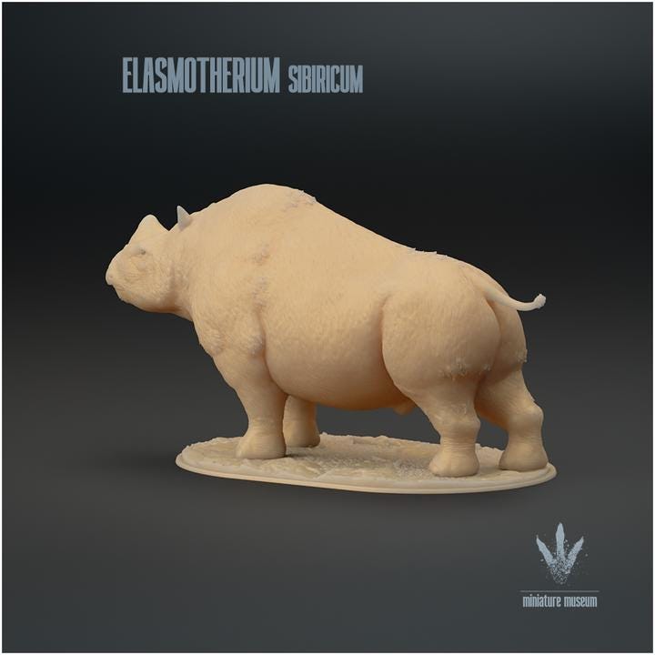 Elasmotherium sibiricum : Standing - UNPAINTED - Miniature Museum
