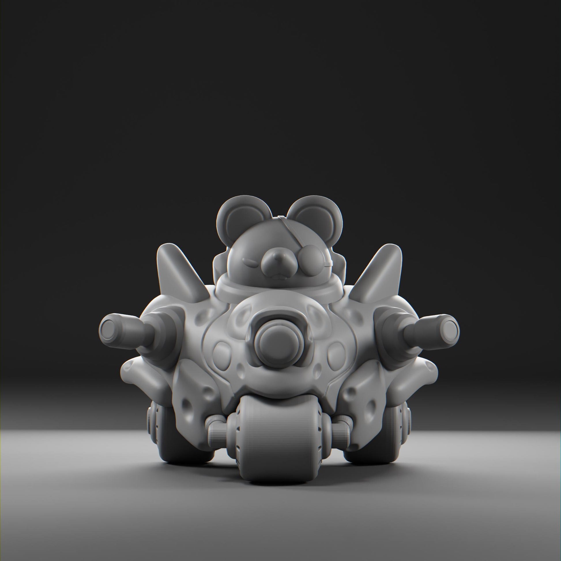 Cheezii - UNPAINTED - Grumpii Art Toy