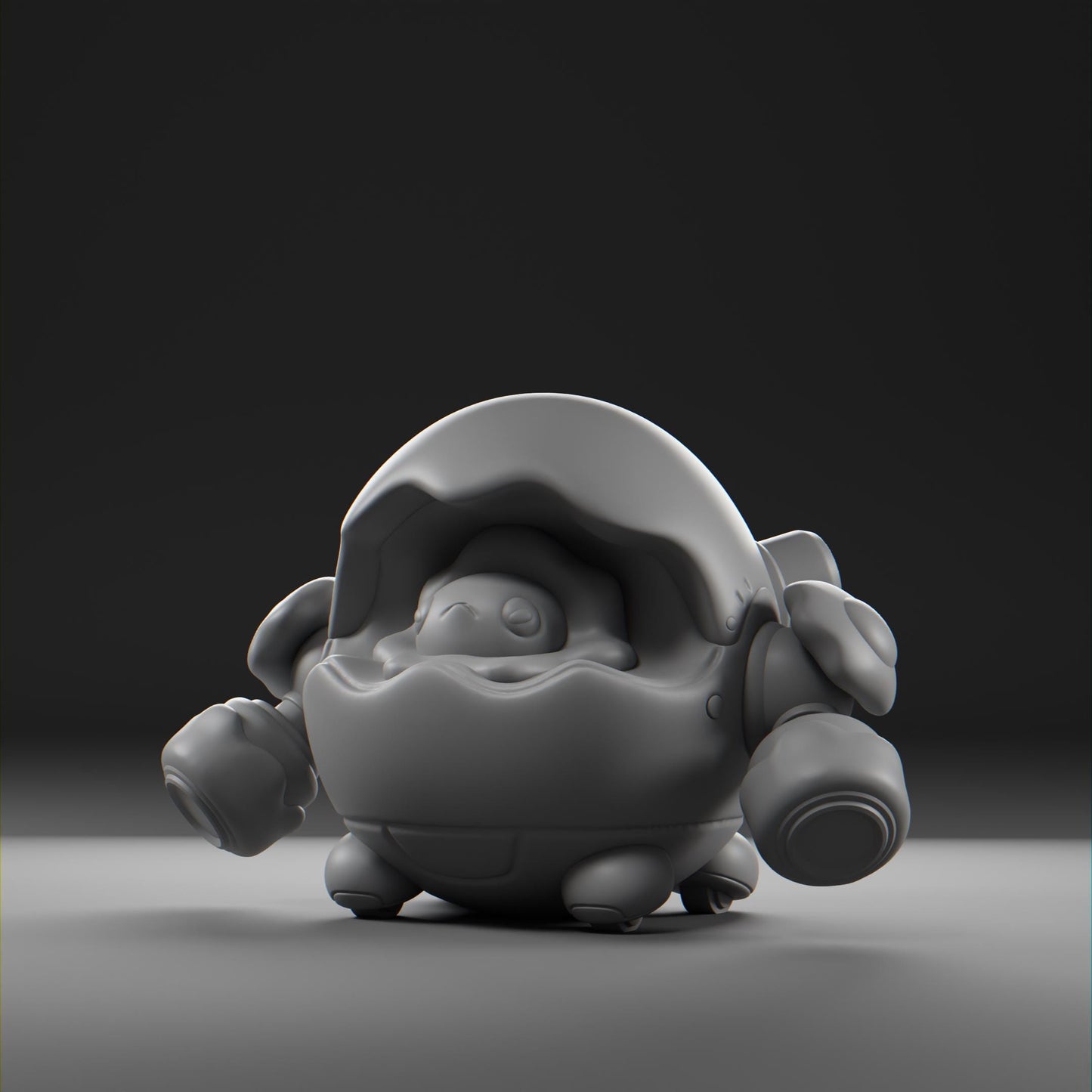 Yolkii - UNPAINTED - Grumpii Art Toy