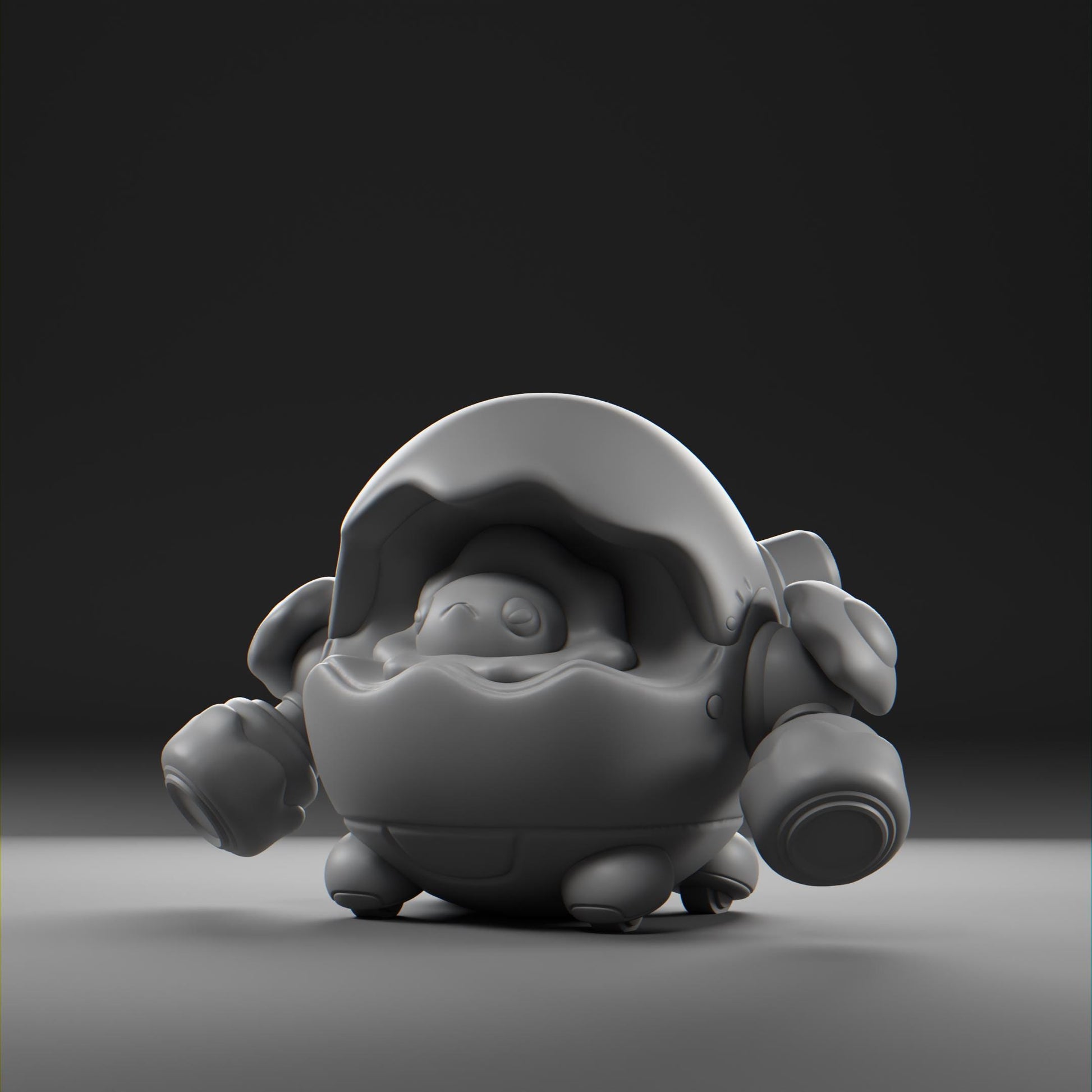 Yolkii - UNPAINTED - Grumpii Art Toy