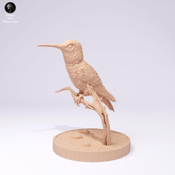 Broad-Tailed Hummingbird - UNPAINTED - Animal Den Miniatures