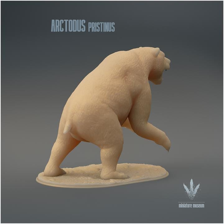Arctodus pristinus : Standing - UNPAINTED - Miniature Museum