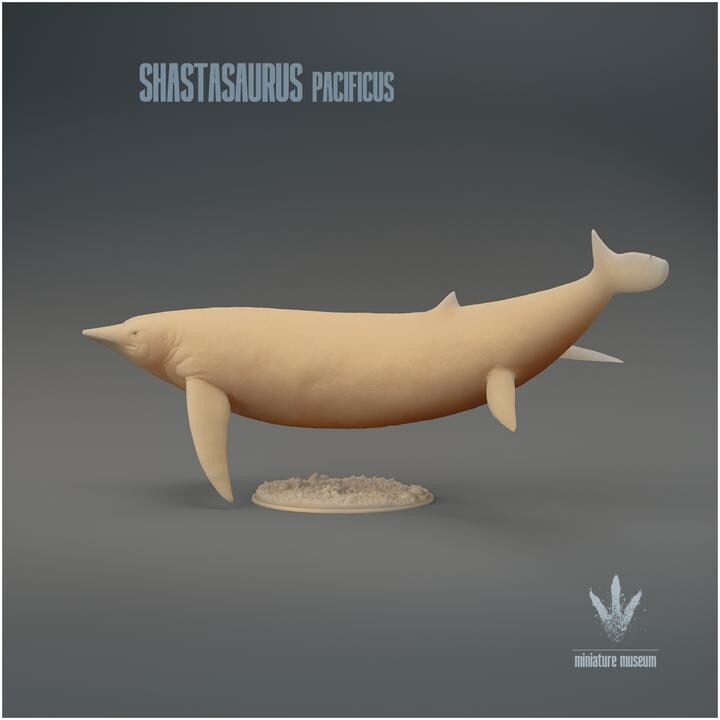Shastasaurus pacificus : Mount Shasta Lizard - UNPAINTED - Miniature Museum