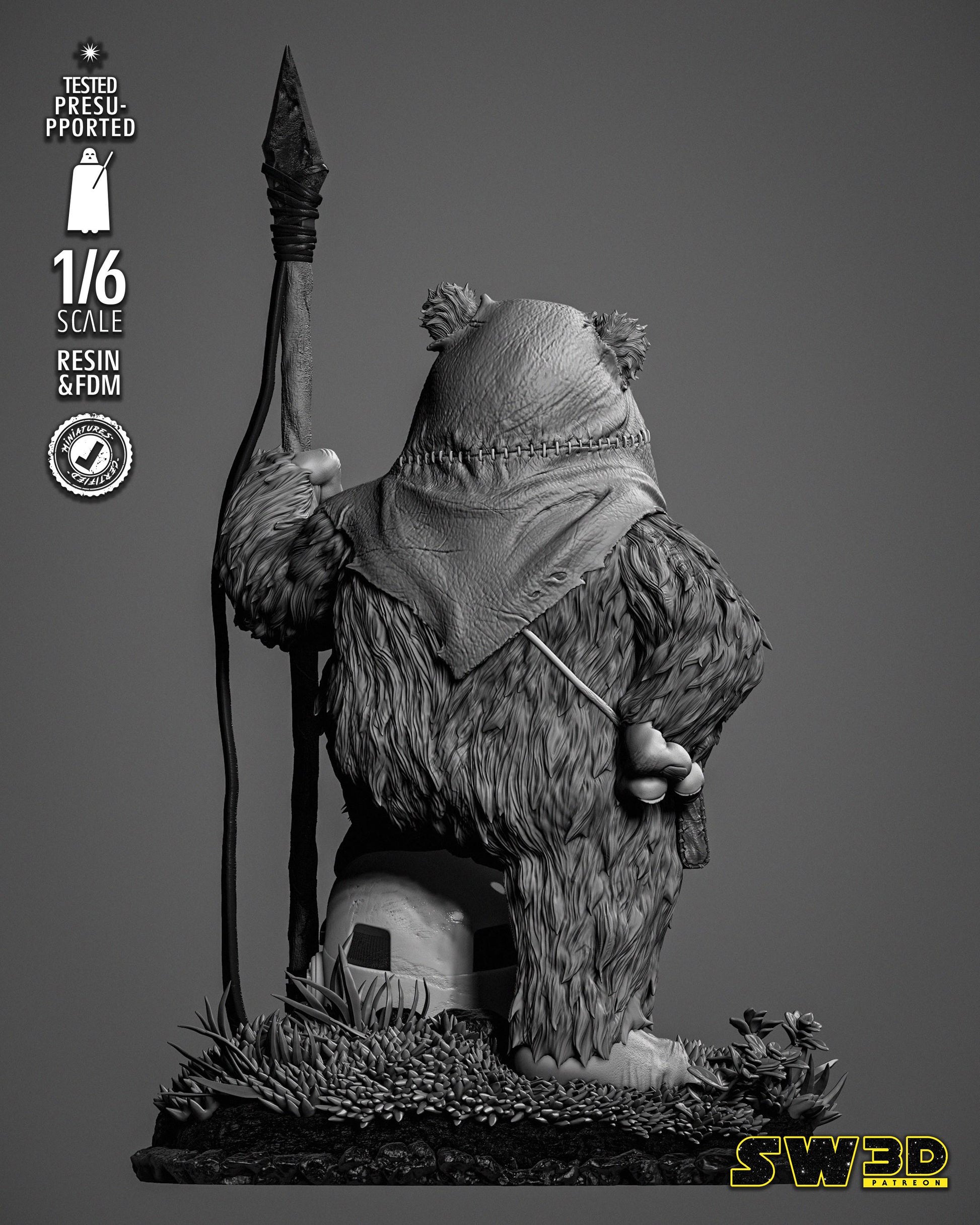 Ewok 1 - UNPAINTED - Star Wars 3D Models